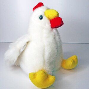 Vintage American WEGO White Chicken Stuffed Animal New Old Stock #2166 Fiesta